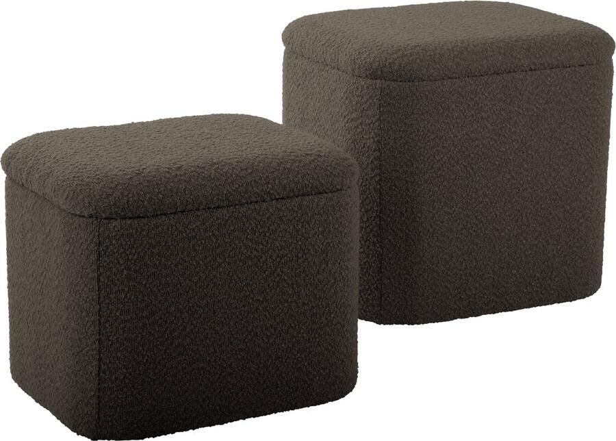 Leitmotiv Poef Ada Storage Groen 41x35x41cm Scandinavisch