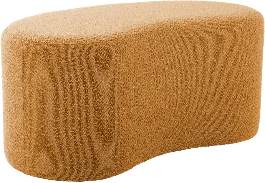 Leitmotiv Poef Ada Wave Geel 80x43x36cm Scandinavisch