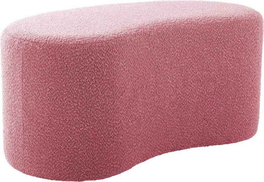 Leitmotiv Poef Ada Wave Roze 80x43x36cm Scandinavisch