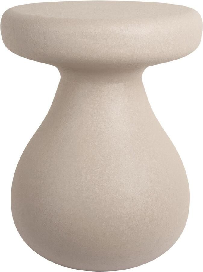 Leitmotiv Poef Boaz Grijs Ø37cm Scandinavisch