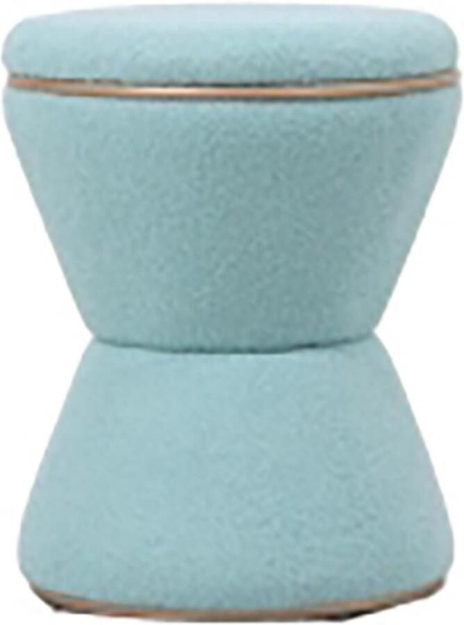 Leitmotiv Poef Gustar Blauw 38.5x38.5x43cm Scandinavisch