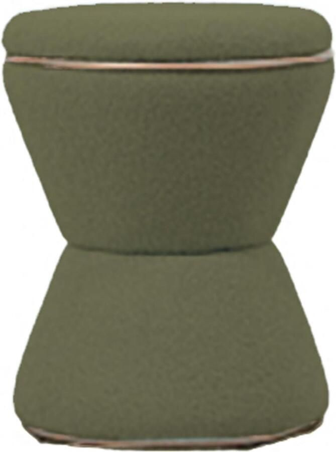 Leitmotiv Poef Gustar Groen 38.5x38.5x43cm Scandinavisch