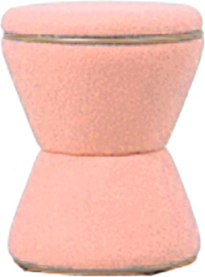 Leitmotiv Poef Gustar Roze 38.5x38.5x43cm Scandinavisch