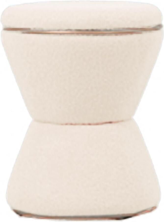 Leitmotiv Poef Gustar Wit 38.5x38.5x43cm Scandinavisch