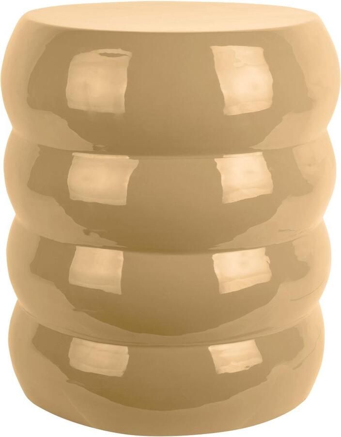 Leitmotiv Poef Jill Bruin Ø42cm Scandinavisch