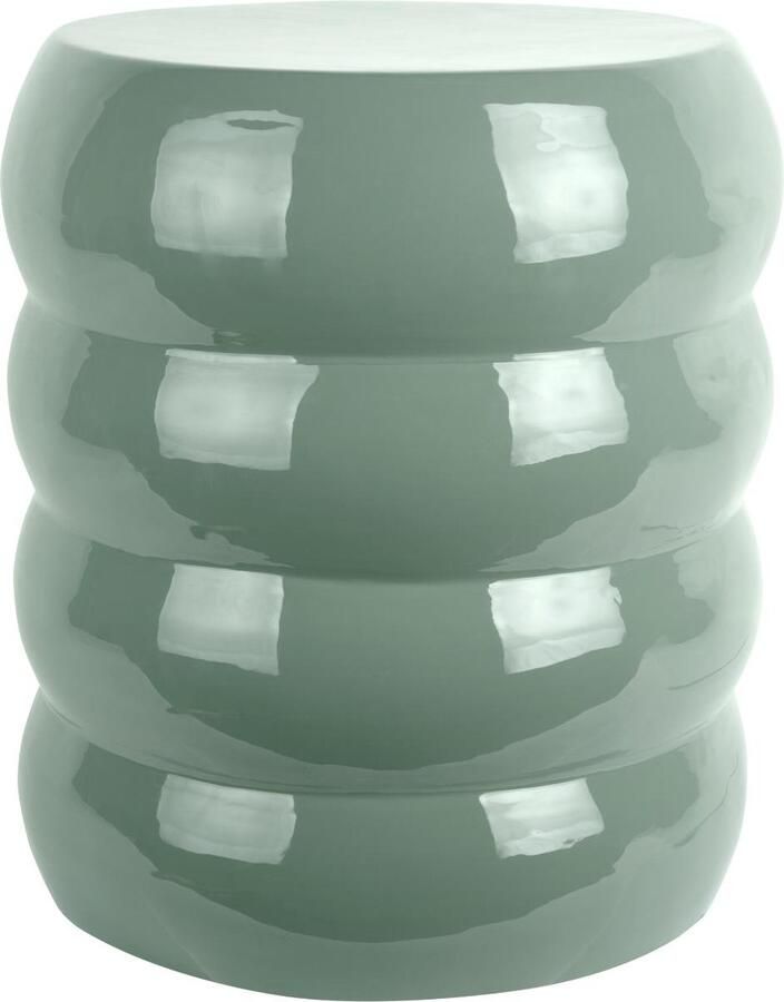Leitmotiv Poef Jill Groen Ø42cm Scandinavisch