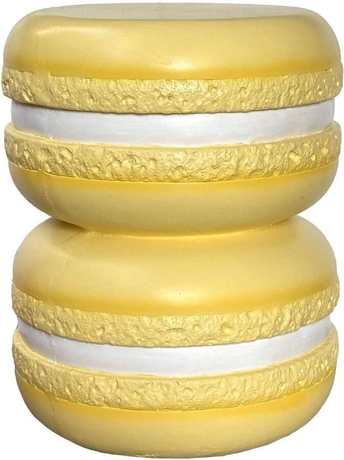 Leitmotiv Poef Macaron Zachtgeel Ø38cm Scandinavisch