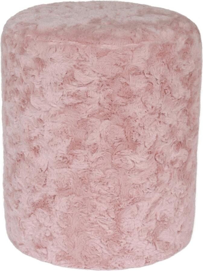 Leitmotiv Poef Tierno Roze Ø36cm Scandinavisch