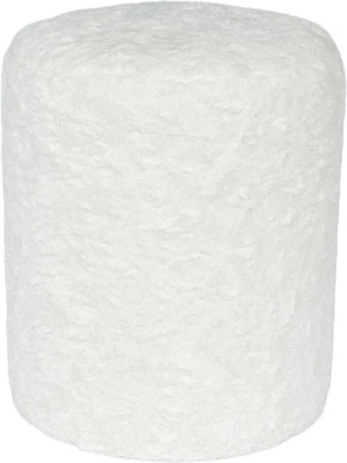 Leitmotiv Poef Tierno Wit Ø36cm Scandinavisch