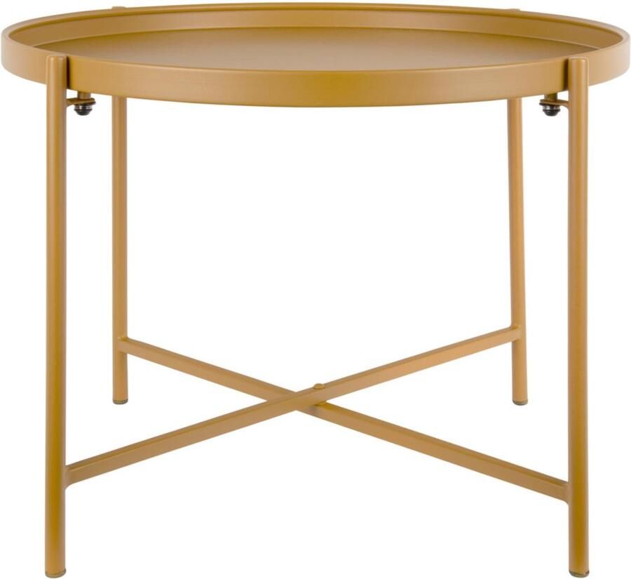 Leitmotiv Salontafel Meseta Geel 50x50x38.5cm Modern