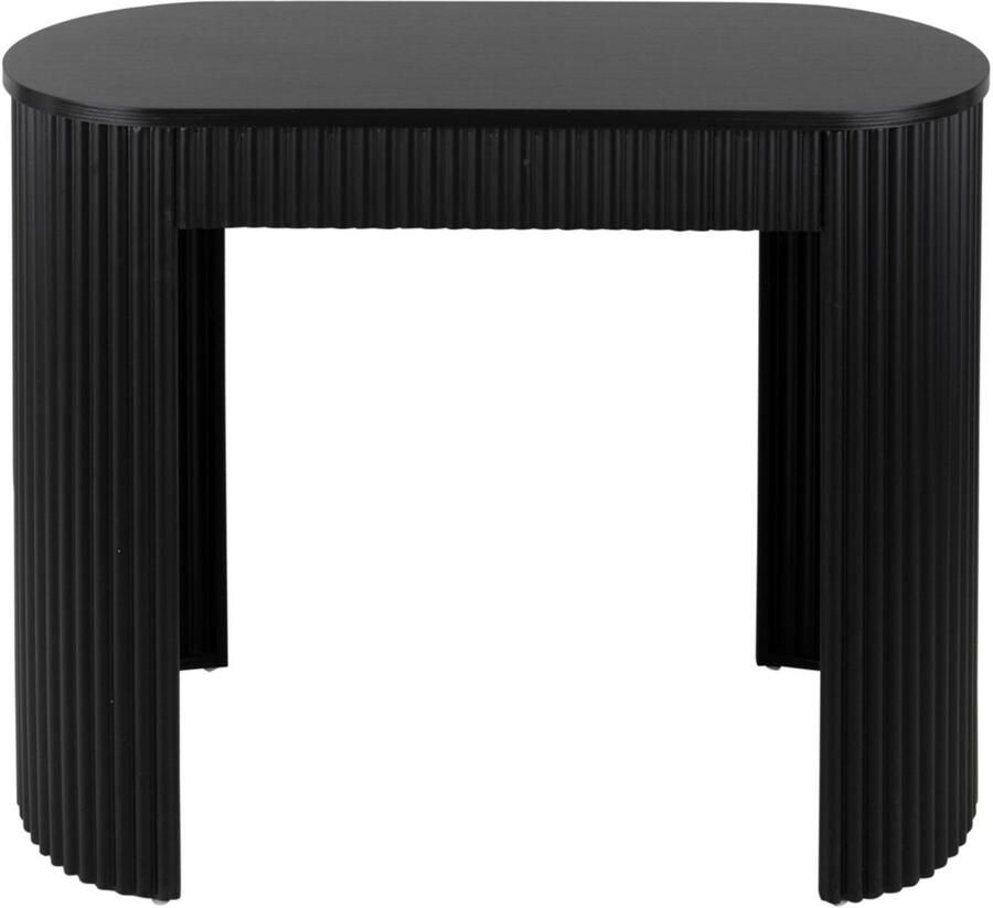Leitmotiv Side table Estriado Zwart 100x40x76.5cm Modern