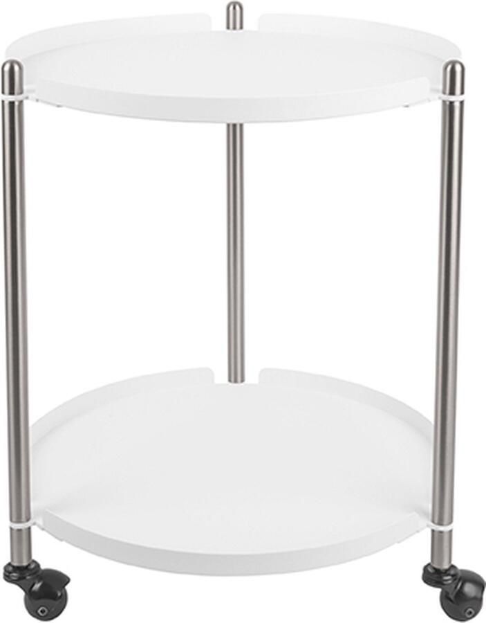 Leitmotiv Side table Thrill Staal Nikkel Wit 42 5x52cm Scandinavisch - Foto 2