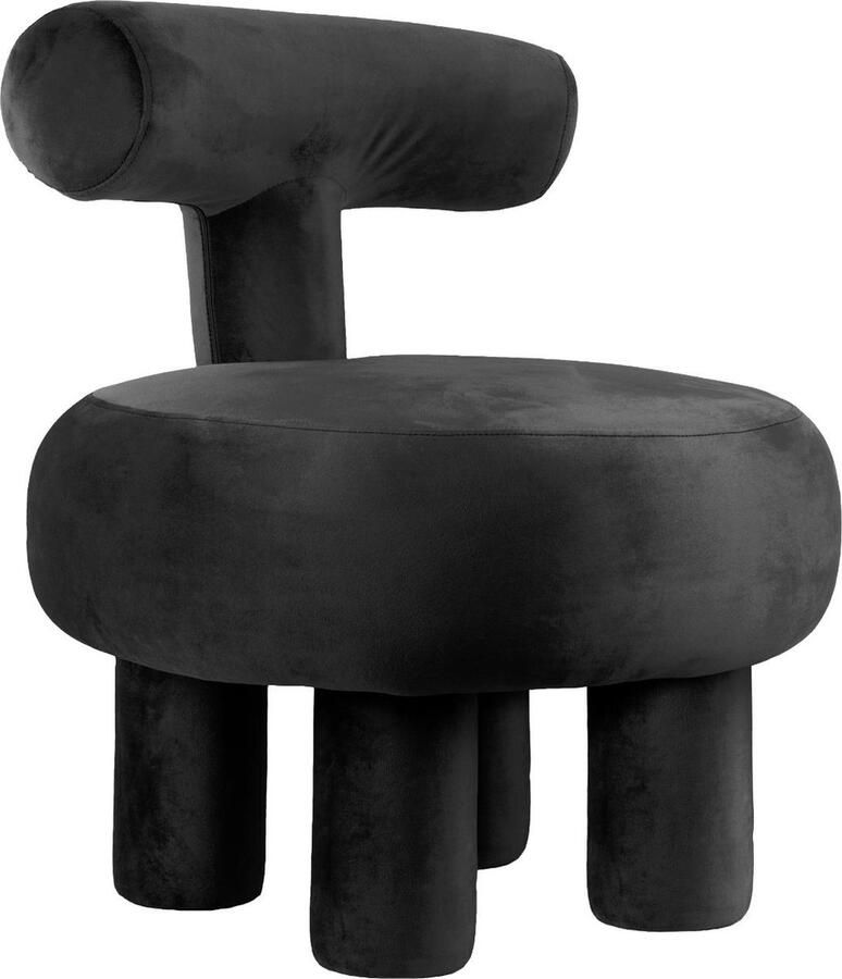 Leitmotiv Stoel Abrazo Zwart 58x58x67cm Scandinavisch