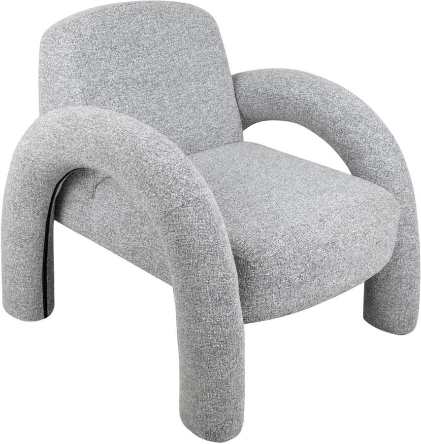 Leitmotiv Stoel Brazo Melange Grijs 88x74x74cm Modern