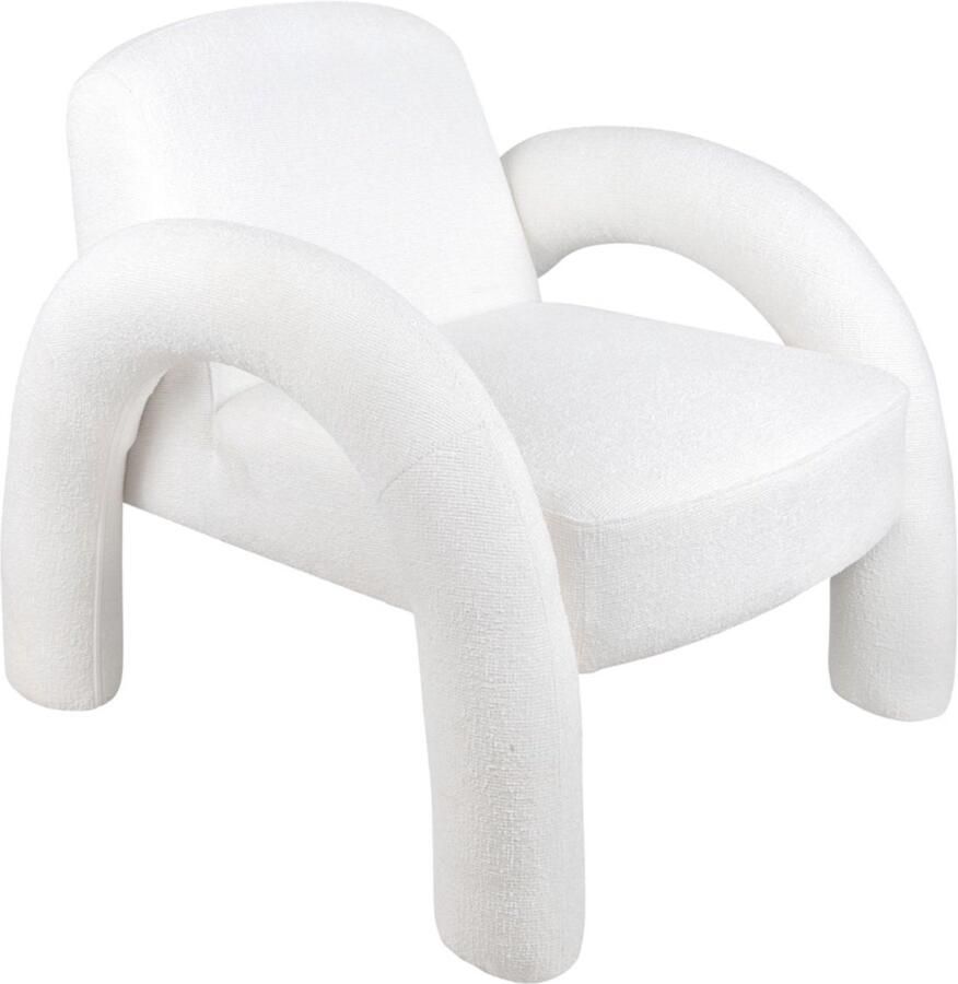 Leitmotiv Stoel Brazo Melange Wit 88x74x74cm Modern