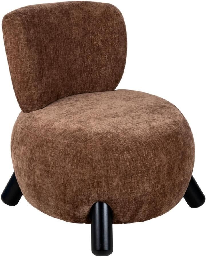 Leitmotiv Stoel Busto Bruin 74x74x74cm Modern