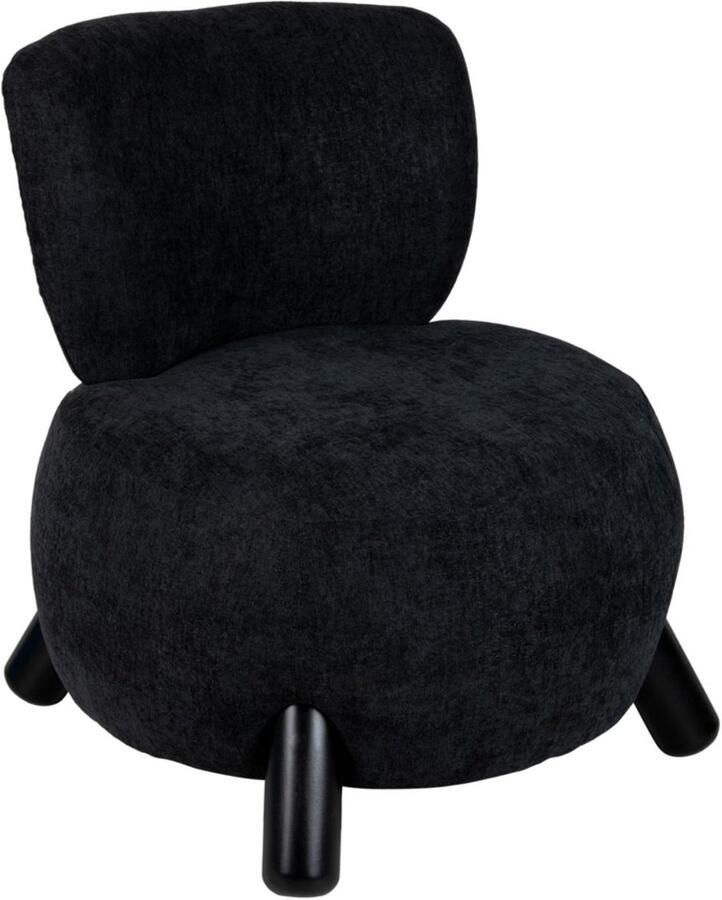 Leitmotiv Stoel Busto Zwart 74x74x74cm Modern