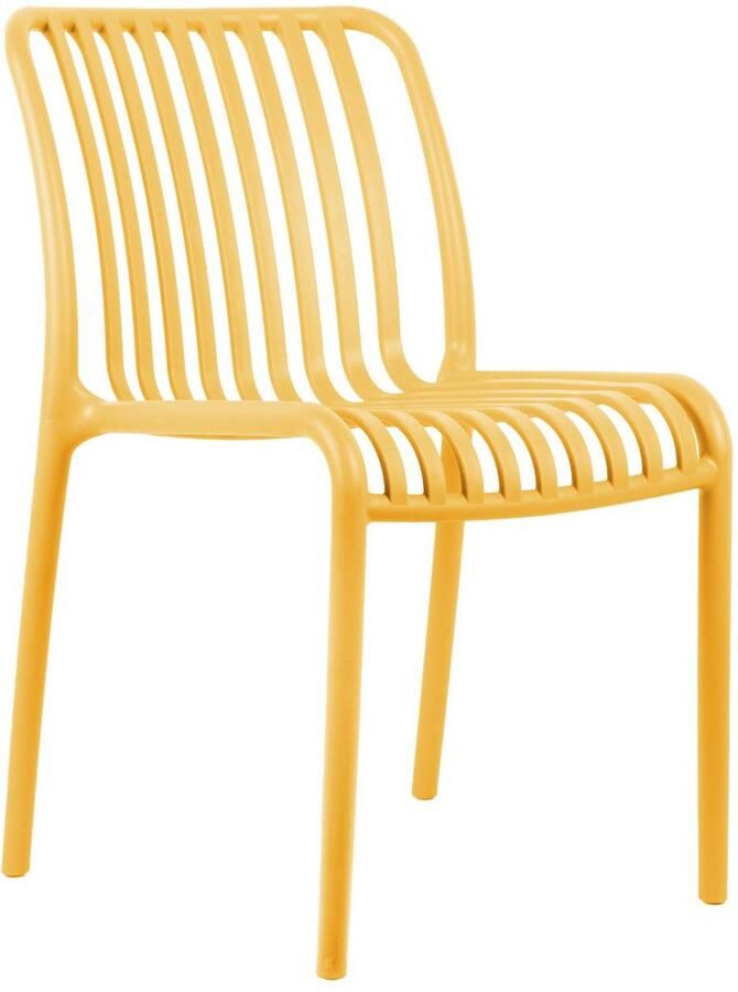 Leitmotiv Stoel Glee Heldergeel 58x42x79cm 2 stuks Scandinavisch