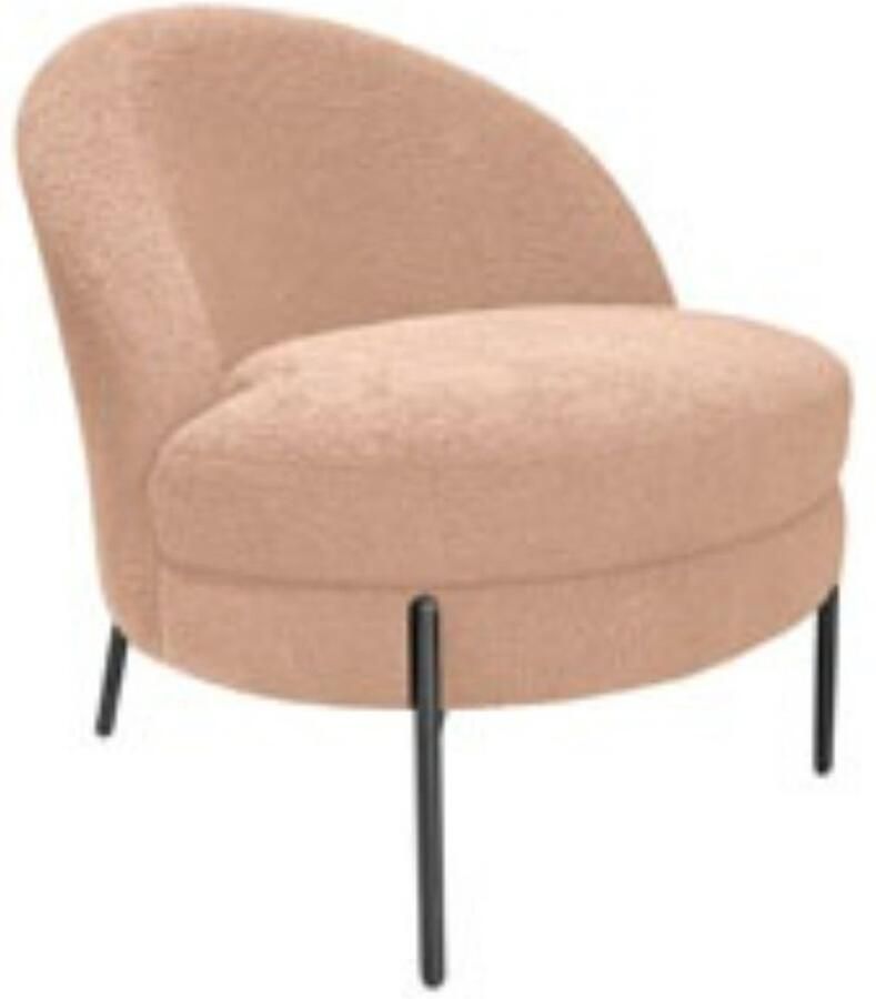 Leitmotiv Stoel Noble Teddy Curl Beige 75x73x73cm Modern - Foto 1