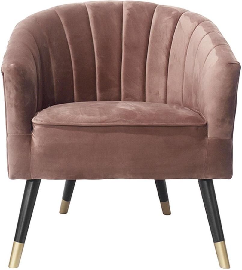 Leitmotiv Stoel Royal Velvet Roze 70x71x80cm Scandinavisch