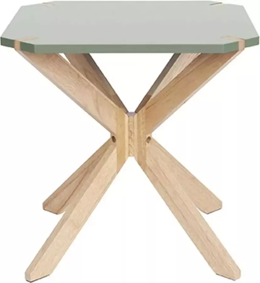 Leitmotiv Side table Mister X Rubber Hout Groen MDF top 45x45x45cm - Foto 1
