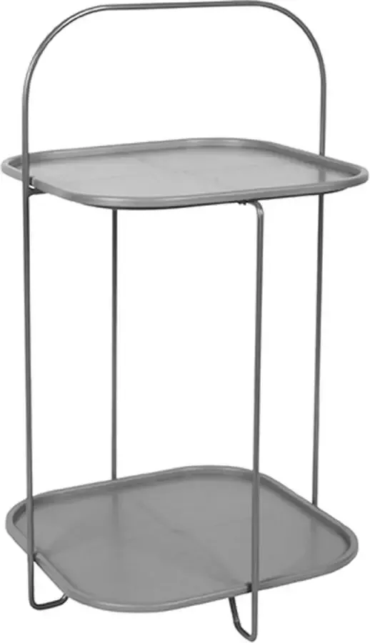 Leitmotiv Side table Trays Staal Muisgrijs 70x39x39cm