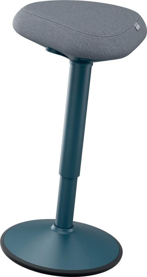 Leitz Ergo Active Zit Sta Kruk met Comfortzitting Bureaukruk Ergonomische Kruk Donkergrijs