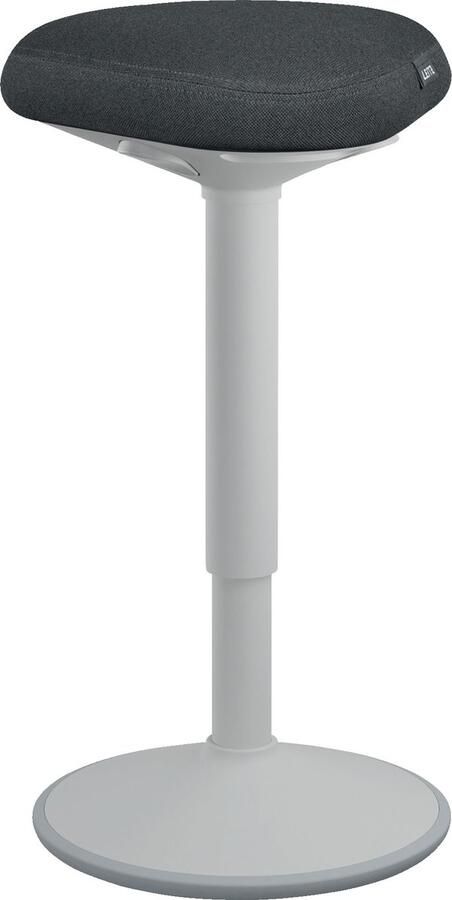 Leitz Ergo Active Zit Sta Kruk met Comfortzitting Bureaukruk Ergonomische Kruk Grijs
