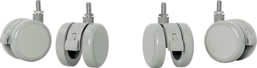 Leitz Zwenkwieltjes voor Ergo Elektrisch Zit-Sta Bureau 4 Stuks