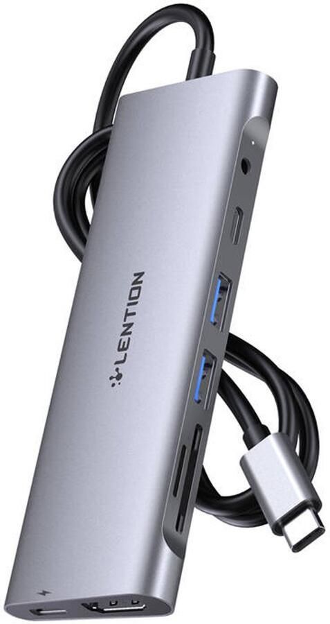 Lention Adapter Hub 1M Grijs