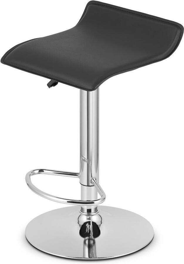 LEOBERT FORT kruk zwart eco-leer chromen onderstel x 2