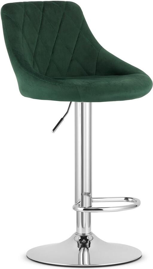 LEOBERT KAST kruk fluweelgroen chromen onderstel x 2