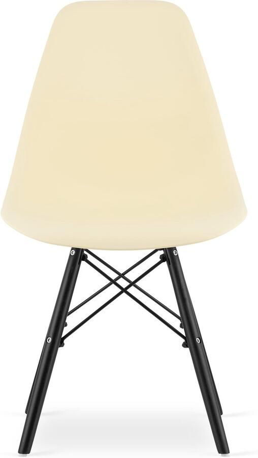 LEOBERT OSAKA stoel crème zwarte poten x 3