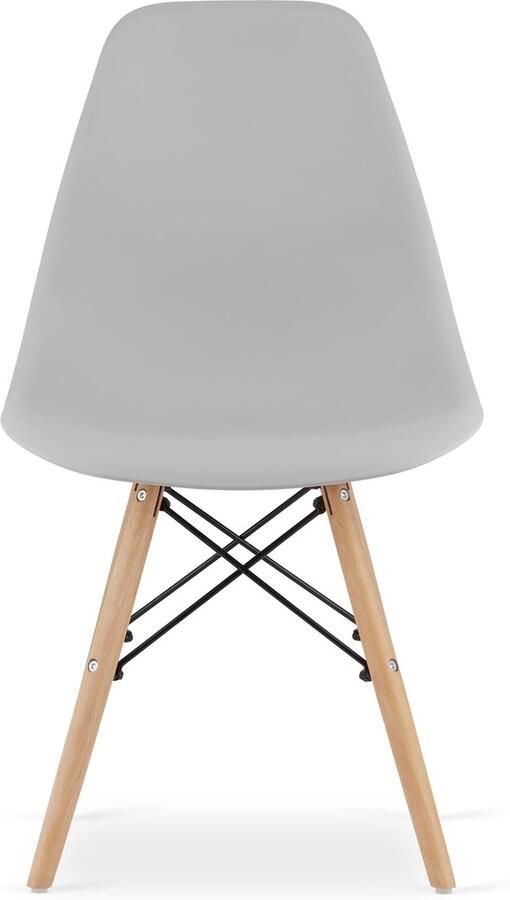 LEOBERT OSAKA stoel grijs natuurlijke poten x 3