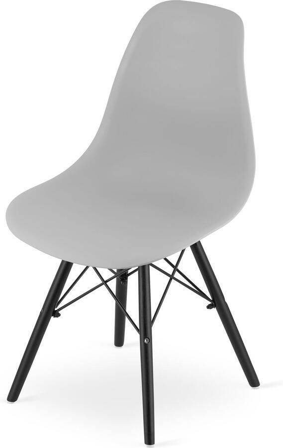 LEOBERT OSAKA stoel grijs zwarte poten x 1
