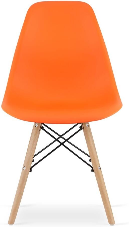 LEOBERT OSAKA stoel oranje natuurlijke poten x 4