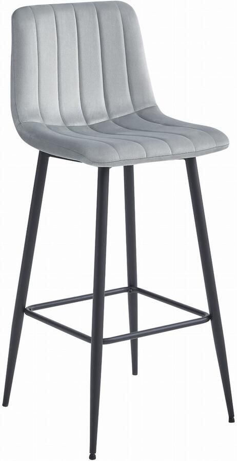 LEOBERT sp. z o.o. sp.k. POZZA kruk zilvergrijs fluweel zwarte poten x 3