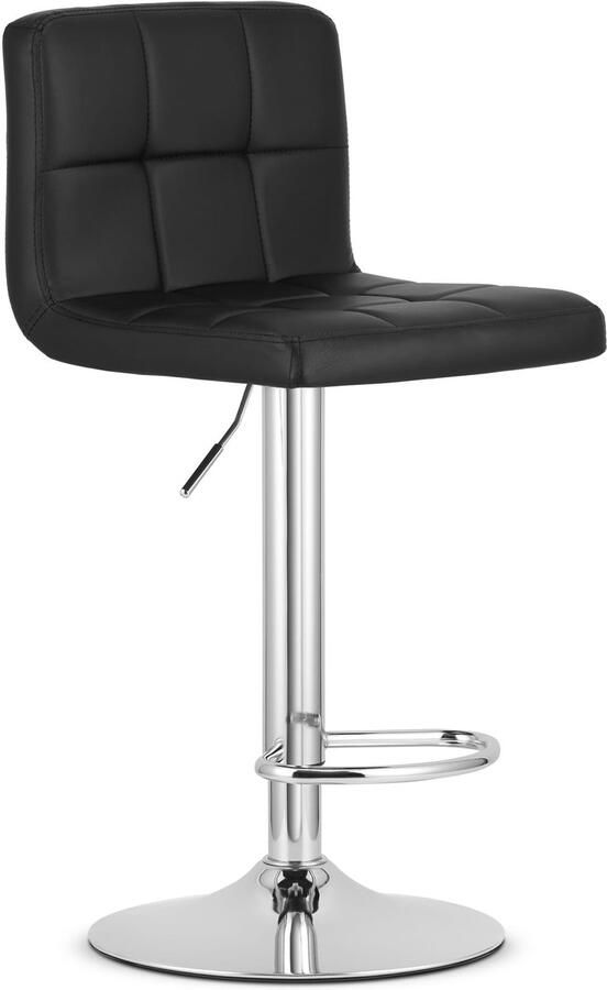 LEOBERT PROT kruk zwart eco-leer chromen onderstel x 2