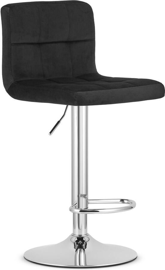 LEOBERT PROT kruk zwart fluweel chromen onderstel x 2