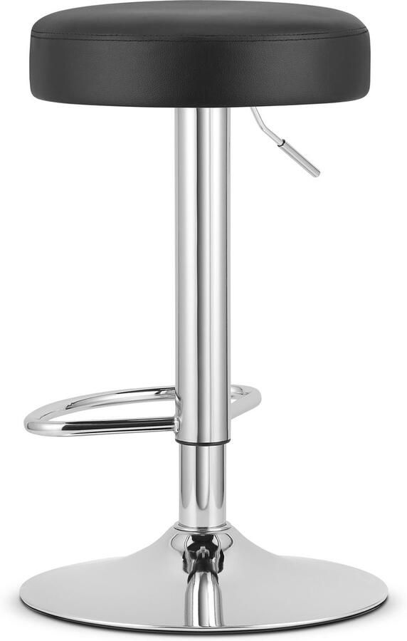 LEOBERT ROJST kruk zwart eco-leer chromen onderstel x 2