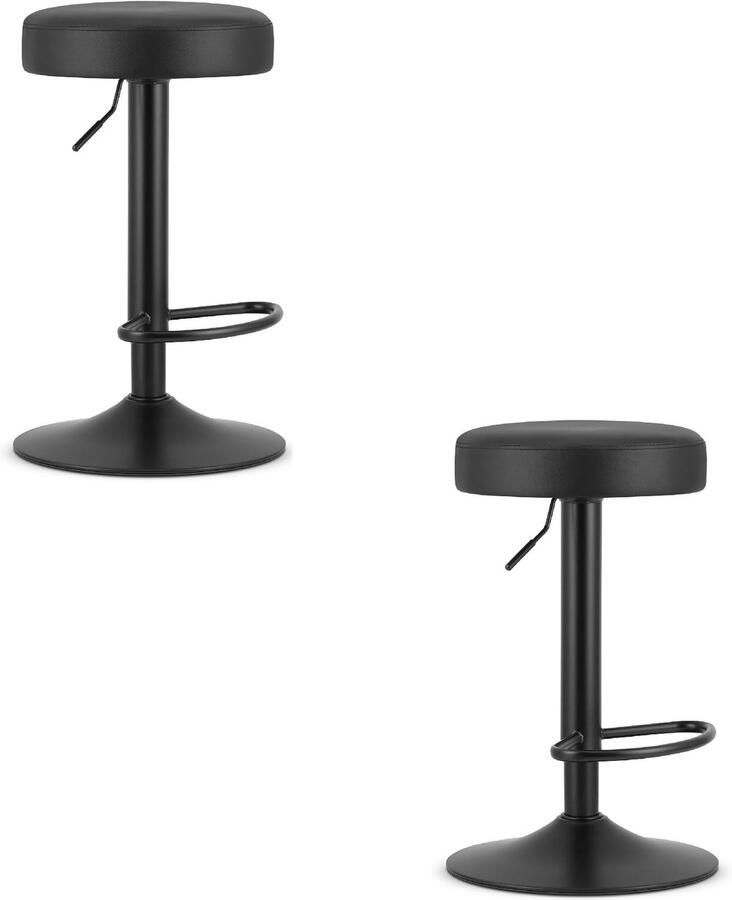 LEOBERT ROJST kruk zwart eco-leer zwarte basis x 2