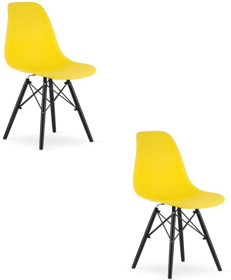 LEOBERT sp. z o.o. sp.k. OSAKA stoel geel zwarte poten x 2