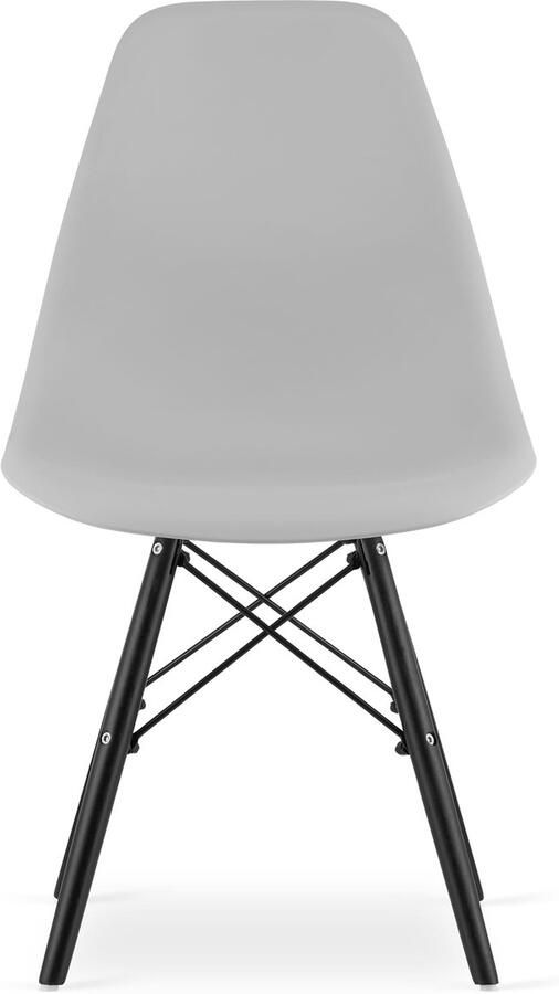 LEOBERT OSAKA stoel grijs zwarte poten x 3