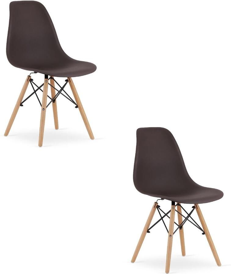 LEOBERT sp. z o.o. sp.k. OSAKA stoel koffie natuurlijke poten x 2