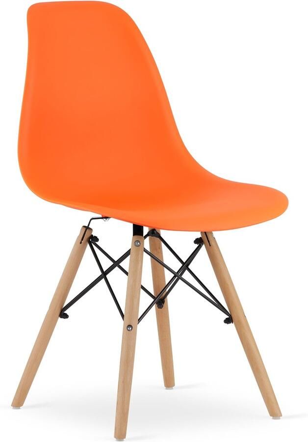 LEOBERT OSAKA stoel oranje natuurlijke poten x 1