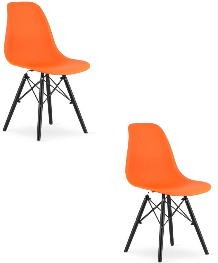 LEOBERT sp. z o.o. sp.k. OSAKA stoel oranje zwarte poten x 2