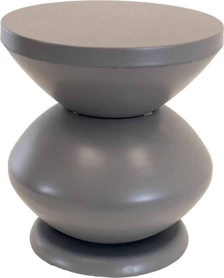 Lesli Living Louis bijzettafel metaal ø35x37cm grijs