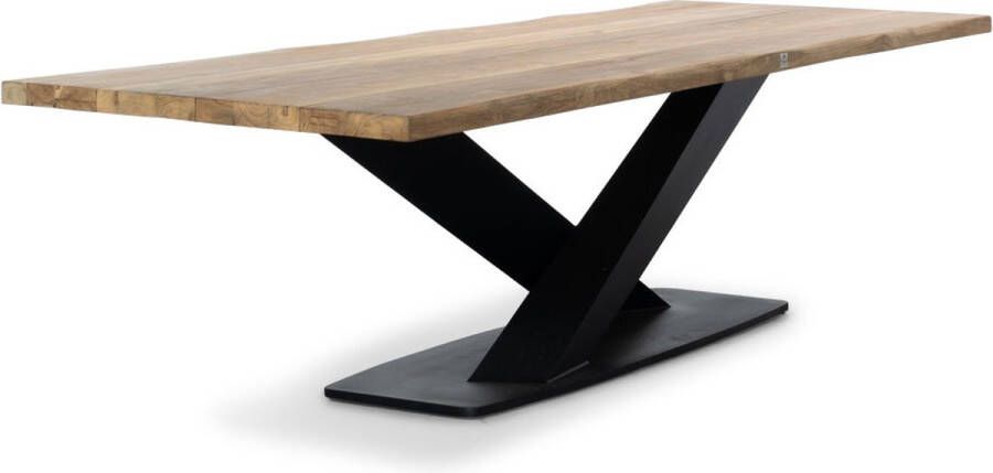 Lesliliving Lesli Living Albero boomstam tafel teakhout Natural Teak 300cm 8 personen