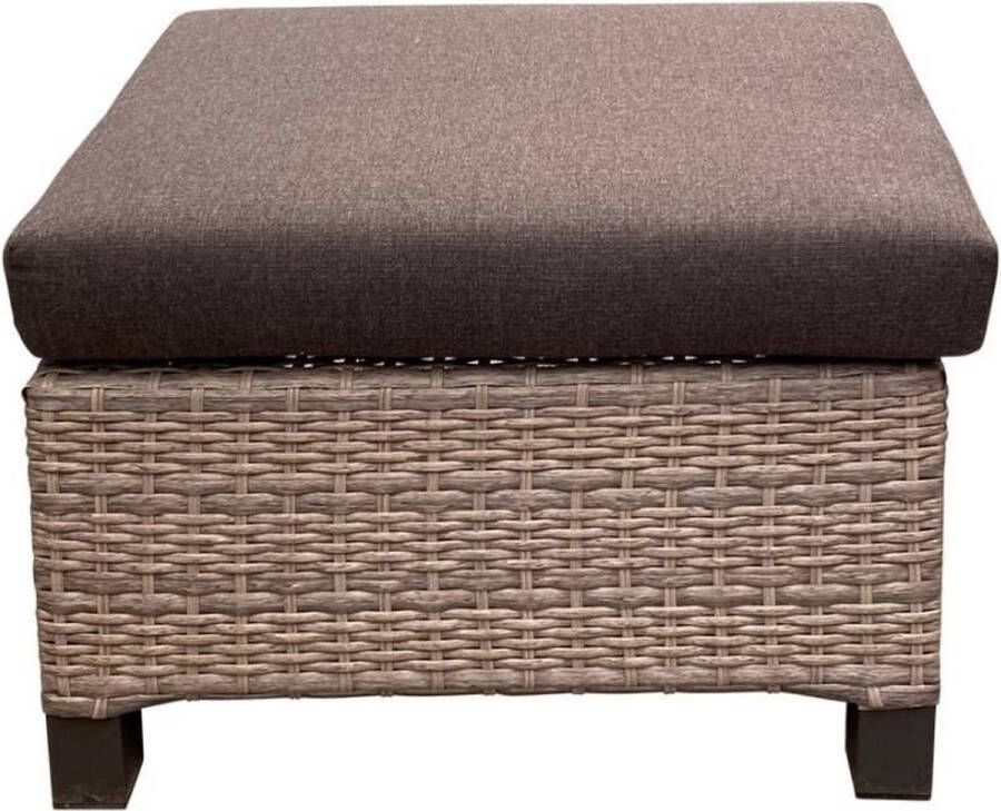 Lesliliving Lesli Living Prato Brick wicker voetenbank aluminium + wicker 1 persoon