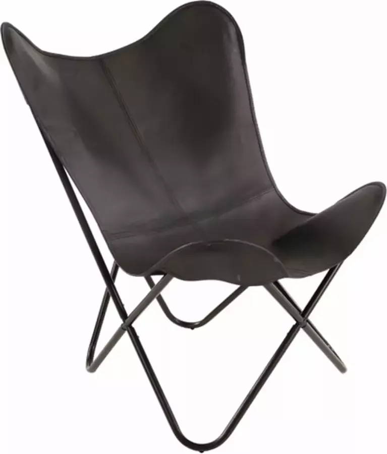 Lesliliving Lesli Living Vlinderstoel Buffalo 75x75x87 cm zwart - Foto 1